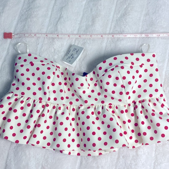 Brand new Zara sweetheart polka dot ruffle tube top - Picture 5 of 6